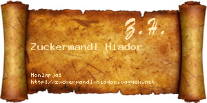 Zuckermandl Hiador névjegykártya